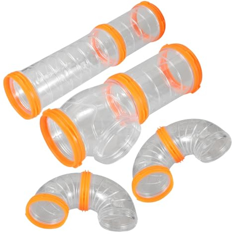 Hemobllo Tunnel pour Hamster Soi-même, Tube en Plastique Robuste, Diamètre Standard, Accessoires pour Cage Extérieure, Jeu Éducatif pour Petits Rongeurs, pour Hamster et Cobaye