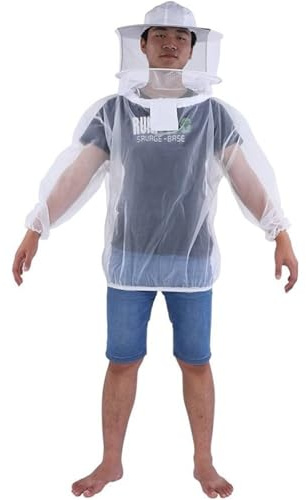 Imker-Schutzbekleidung Professionelle Imkerjacke, transparent, ultradünn, leicht, atmungsaktiv, Schutzanzug for die Bienenzucht