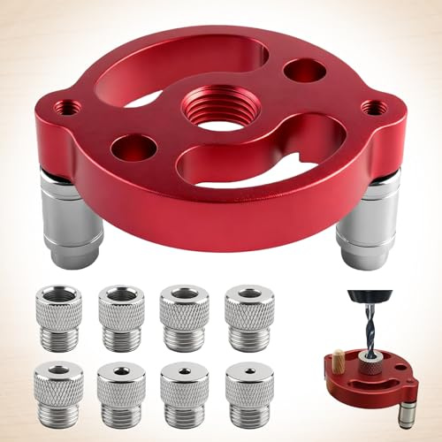 posizionatore di perforazione, 8 fori diverse misure 3/4/5/6/7/8/9/10 mm,foratura centrata,guida trapano tassello,falegnameria ausilio,vertical hole punch locator,per legno massiccio, legno duro