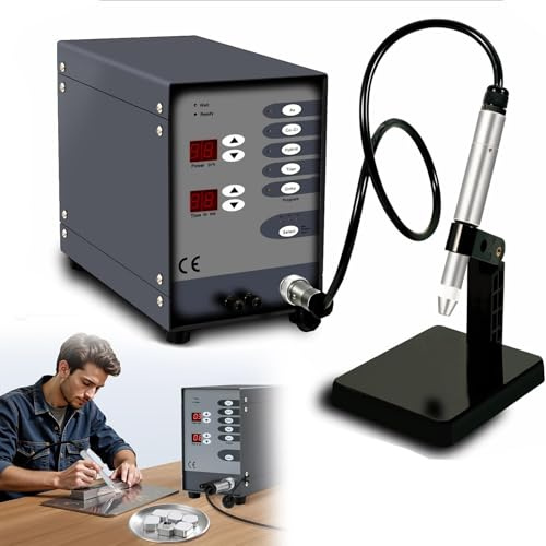 Saldatrice automatica a punti, saldatrice elettrica Pulse Spot Welder Gold Silver Saldatrice Pulse Argon, saldatrice a punti 220 V 100 W per gioielli, metalli preziosi e fai da te, con(110V)