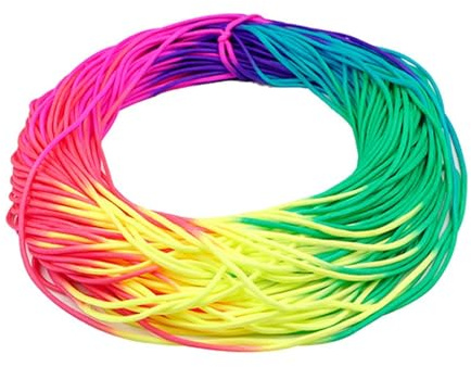 VHxcvDG Kletterseil, bunt, Regenbogenfarben, Fallschirmleine, Batik-Stil, Typ III, 7 Stränge, 550, 5 m, 10 m, 20 m, Fallschirmschnur (5 m)
