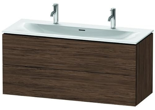 Duravit L-Cube Mueble de Pared LC6309, 1220x481 mm, 2 cajones, para Viu 234412, Color: Nogal Oscuro