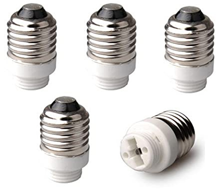 ShuoHui Lot de 5 adaptateurs pour culot de lampe E27 vers culot G9 pour ampoules LED halogènes à économie d'énergie