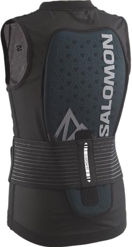 Salomon Flexcell Pro väst junior ryggskydd skidåkning snowboard MTN, anpassningsbart skydd, andningsförmåga och lätt att justera, svart, JM