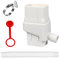Système de Collecte d'eau de Pluie, Recuperateur d Eau de Pluie, Kit de Déviateur de Baril de Pluie, dérivateur de Descente d'eau de Pluie pour dévier l'eau, Compatible avec gouttière Standard（Blanc）