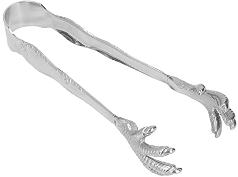 Eagle Claw - Pinzas para servir pinzas de cocina, pinzas de hielo estilo garra de águila, acero inoxidable de grado alimenticio que evita resbalones, pinzas de hielo para el hogar, bar, cubitos de