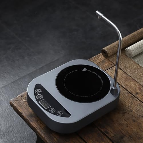 LeGDOr Fornello Automatico per Acqua ed Elettricità in Ceramica Fornello per Acqua Bollente Fornello a Induzione per Uso Domestico Fornello Elettrico in Ceramica Muto,StarGray