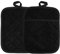 2 PCS Lot de Maniques Noires avec Poches, en Coton Résistant À La Chaleur, Dimensions 23 * 18 cm, Grands Dessous De Plat Carrés, Parfaits pour Cuisine Et Pâtisserie