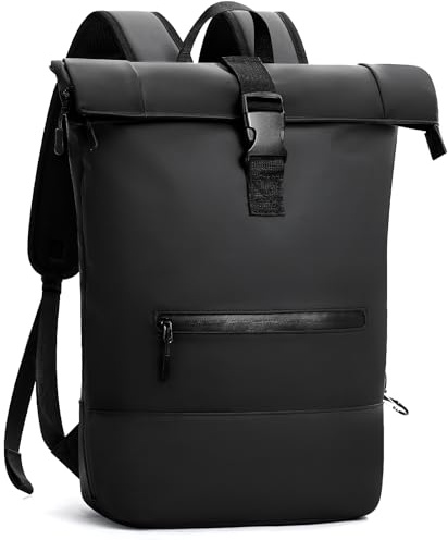 Reiseresa Sac à dos étanche pour ordinateur portable avec rabat supérieur pour homme et femme, sac à dos de 17 pouces pour ordinateur portable pour l'école, les voyages, le travail et les affaires, 01