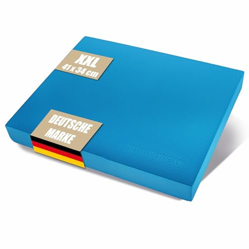 Active Peak® Premium Balance Pad; XXL Gleichgewichtskissen für Balance- & Stabilitätstraining; Ideal für Yoga, Pilates & Core-Training; Physiotherapie- & Fitnesskissen – 41x34 cm (Blau)