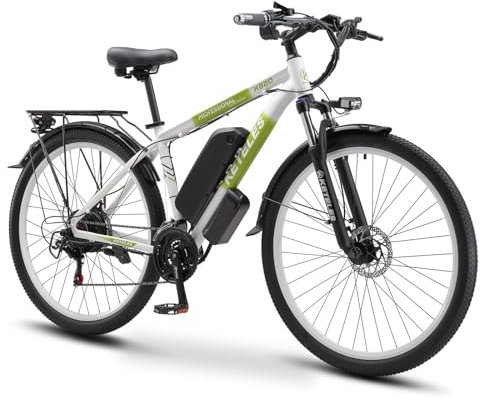 Electric Bike,E-Mountain Bike with 48V 17.5Ah Removable Battery,40Miles Range,250W Powerful Motor,Disc Breaks 21-Speeds with LCD Display, Electric Commuter Bicycle for Adults Men and Women City Ebike