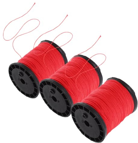 GLEAVI 3 Rolls Nylon Construction String Line Weather Resistant Twine for Bricklaying Masonry Projects and Outdoor Use Easy to Adjust Reliable Nylon Cord for Building Sites