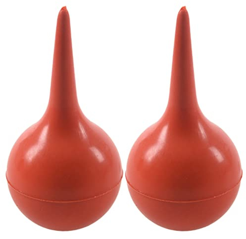Uikdjgu 2X Jeringuillas de Apreton de Bulbo de Pera de Goma de Caucho para Succion del Oido Lavado