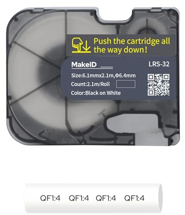 MakeID P31S Heat Shrink Wire and Cable Labels with Ribbon Label Maker Printers