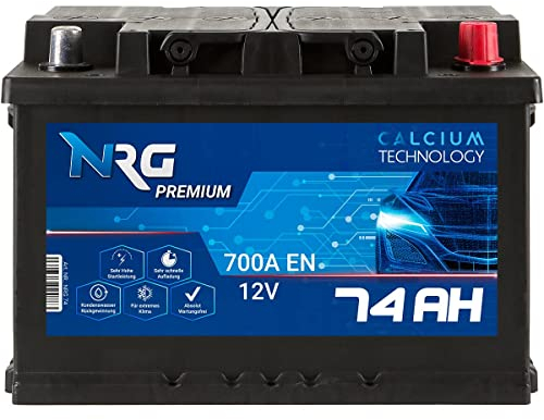 NRG Premium Autobatterie 12V 74Ah ersetzt 66AH 68AH 70AH 72AH 75AH Batterie