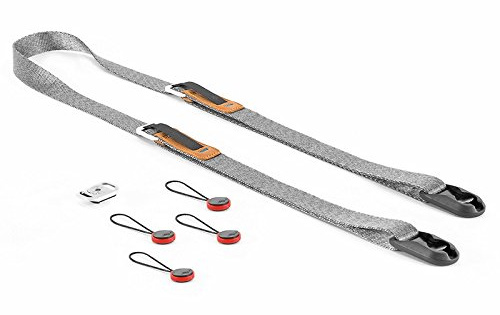 Peak Design Leash Ash - Kameragurt (Nackengurt, Schultergurt, Slinggurt) für Einsteiger-DSLRs, spiegellose Systemkameras, Kompaktkameras etc.