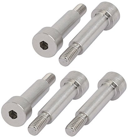 Sourcingmap 304 Stainless Steel Hex Socket Shoulder Bolt 8mm Shoulder Dia 25mm Shoulder Length M6 Thread 5pcs