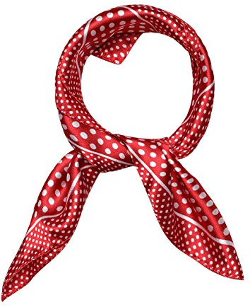 uxcell Damen Stain Muster Colorblock Neckerchief Halstuch Rot Dots Einheitsgröße