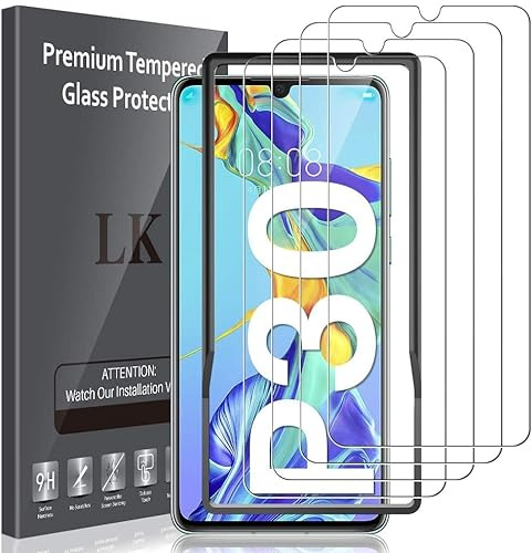 LK 4 Stück Schutzfolie für Huawei P30 (Nicht zutreffend Huawei P30 Pro) Frei von Kratzern, 9H Härte, HD Displayschutzfolie, 0.33mm Ultra-klar, Anti-Kratz-Blasenfrei 2.5D Edge