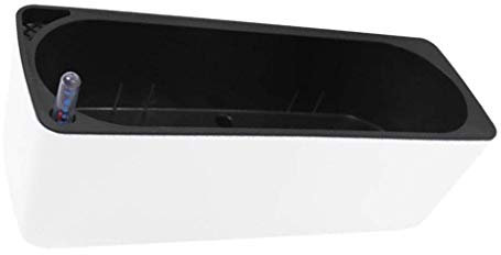 Maceta rectangular de 38 cm para plantas de interior y plantas de hierbas con indicador de nivel de agua, 39 x 13,5 x 13,5 cm, color blanco (blanco con indicador de nivel de agua?)