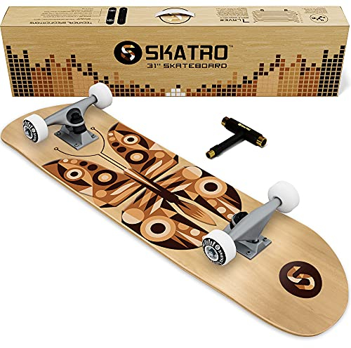 SKATRO - Pro Skateboard, 78,7 cm, komplettes Skateboard, Alter: Erwachsene, Jungen, Mädchen, Anfänger und Kinder.
