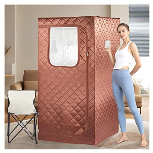 amocane Sauna portatile a infrarossi per la casa, tenda per sauna personale a casa spa con poggiapiedi riscaldante, telecomando e sedia pieghevole per relax e disintossicazione (L 85,9 cm x L 85,9 cm