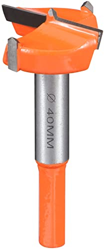 Forstner - Punta per legno, 40 mm, in metallo duro, con codolo esagonale, accessorio per lavorazione del legno, mobili