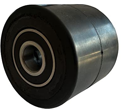 Hubwagen Rolle Gummi 80 x 70 mm, Achse 20 mm - Ersatzrolle inkl. Kugellager
