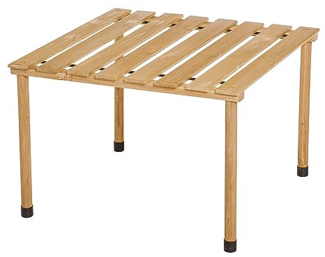 Outsunny Tavolino da giardino pieghevole tavolo da campeggio vassoio a doghe dim. 58 x 58 x 40 H cm Borsa per il trasporto inclusa in legno abete pre-oliato Montaggio rapido