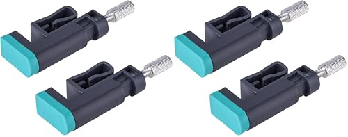 wolfcraft Kantenspanner im 2er Set 3037000 – Zubehör für Schienenzwingen – Ideal für An- bzw. Umleimer und zum Punktspannen – Max. Spannweite 24mm, Grau, Max. Spannweite 24 mm (Packung mit 2)