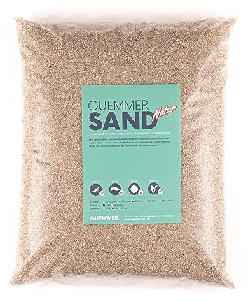 Guemmer Sand 5kg - Aquarienkies, Aquariensand - Verschiedene Körnungen und Farben - Made in Germany - (0,7-1,2 mm, Natur)