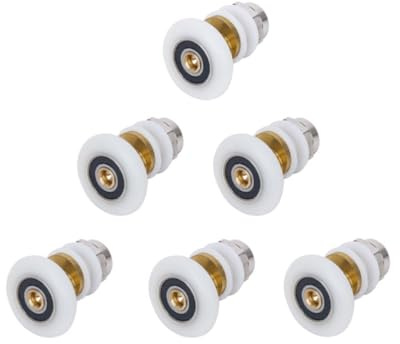 TOVINANNA Ruedas Mampara Ducha 27mm Rodillo De Puerta De Ducha De Repuesto Acero Inoxidable pack 6 Accesorios De Para Cabinas Correderas Y Recintos De Baño