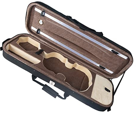 Fachmann Geigenkoffer Professioneller Hartschalenkoffer Für Violine, 1/8-Größe, Leicht, Länglich, Mit Verstellbaren Riemen, Hygrometer Geigenkoffer