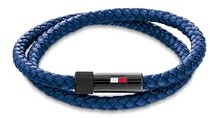 Tommy Hilfiger smycken läderarmband för män blå - 2790613S, En storlek, Läder, Ingen ädelsten