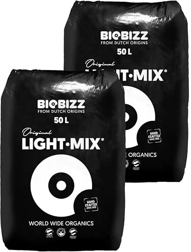 Growkingz Biobizz Lightmix 100 Liter, Biobizz Light Mix 2 x 50L Säcke, Gesamt 100L, Grow Erde Growererde