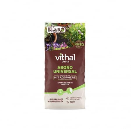 VITHAL Abono Universal Nitrosphere 5kg+1kg - Abono Plantas Fertilizante Organo-Mineral de Liberación Controlada, Mejora el Suelo y la Fertilidad