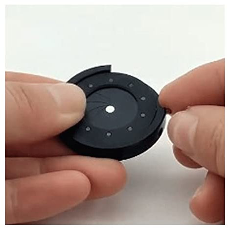 Mikroskop-Zubehör, 1–18 mm Blendenmodul, integrierte, verstellbare manuelle Iris-Membran für optische, mechanische Instrumente, Mikroskop-Fotografie, Haltbarkeit und zuverlässige Leistung (Öffnungen