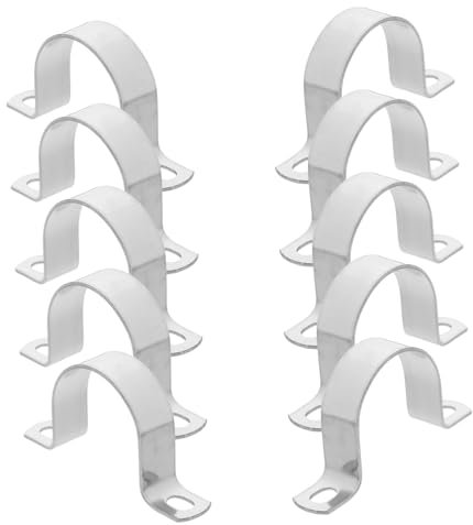 jojofuny 10pcs Fixed Tube Buckle Metal Clamp Hose Clip Stainless Steel Pipe Clamp for Farm Water Pipe Stabilizer