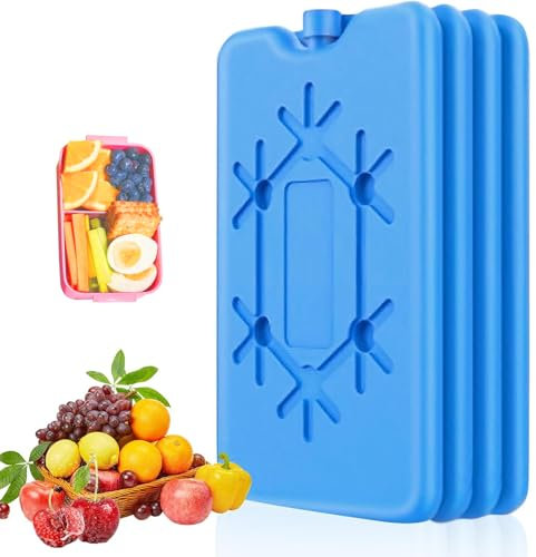 Bangbobi Kühlakkus für kühltasche - 4 Stück à 200 ml - Ultradünne Wiederverwendbare Kühlelemente für Frische in Lunchboxen und Muttermilchbeuteln - Kleine Kühlakkus für unterwegs