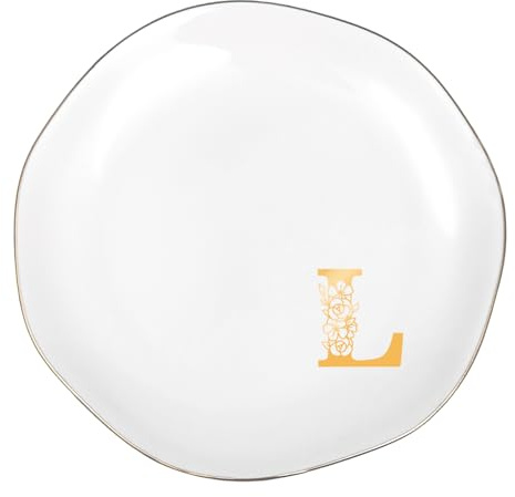 Bandeja de cerámica para joyas, cuenco pequeño personalizado, plato decorativo para anillos, aretes, collares, pulseras, llaves, soporte de joyería decorativo blanco para mujeres, esposa, amiga