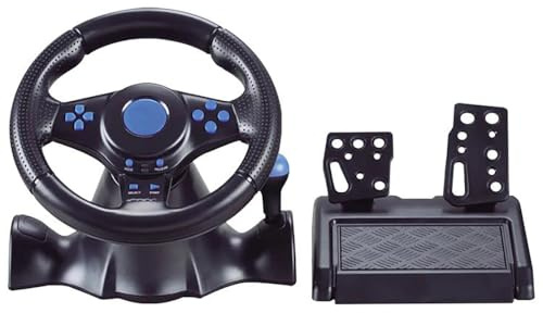 AARONMEI Racing Steering Wheel With Vibration Controller And Pedal For Nintendo Switch, PS4, Xbox One, And PC Gaming Simulator (7 in 1)