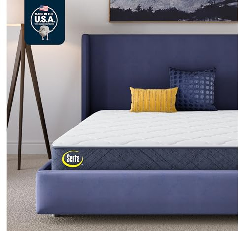 Serta Five Star Mattress Tranquility 8-Inch Medium – Queen– Zoned Lumbar Support, Cooling Foam, Pressure Relief – Bed-in-a-Box – 100 Night Trial, 10-Year Limited Warranty