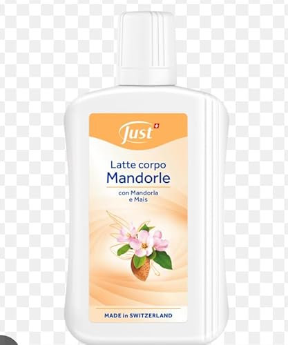 Just Latte Corpo Mandorle, Crema Idratante con Mandorla e Mais, Made in Switzerland, 250 ml