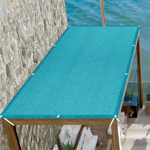 Vela ombreggiante quadrata, 280 x 850 cm, protezione UV 95%, impermeabile, per pergola, con occhielli, frangivento, per esterni, patio, giardino, balcone, celeste