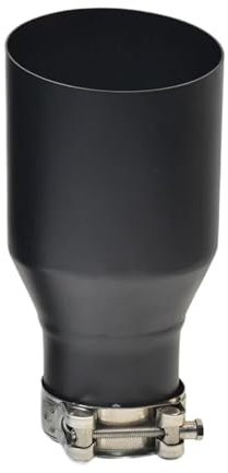 Tubo di Scarico 1 PC Nero Opaco Silenziatore Universale in Acciaio Inox Tubo Finale Auto Tubo di Scarico Punta di Scarico Taglio Taglio Terminale Scarico Auto(60-101mm Slash)