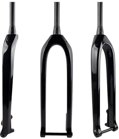 DHNCBGFZ Carbon Mountainbike Starrgabel 29'' Konisches Rohr 1-1/2'' Boost Achse 15X110mm Fahrradgabel Fahrrad Starrgabel Scheibenbremse 694g(Black Glossy)