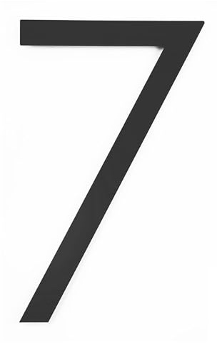 12 Inch House Numbers Modern Metal Stainless Steel Door Number 30cm Black Mailbox Address Sign with Screws, for Apartment Wall Decor Street Garden Yard Plaque Office Cafe Room Hotel(7)
