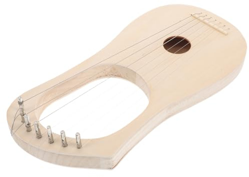 NOLITOY DIY Lyra Harfe Holz Anfänger Unfertig zum Selbstbauen Musikinstrument Bastelset für Musikpraxis Familienunterhaltung und Musikunterricht