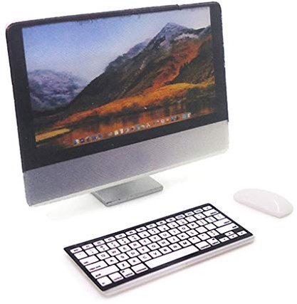 1/12 Mini Dollhouse Miniature Accessories Computer Mouse Keyboard Model Living Room Furniture Kids Pretend For Play Toy Figurines Ornaments Toys For Girls For Boys Garden Accessories Christmas Animal