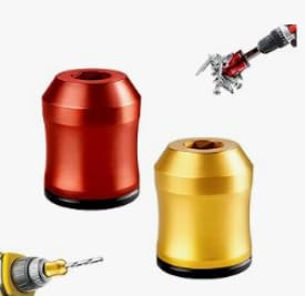 2Pcs Screwdriver Head Magnetic Ring,Strong Magnetic Screw Ring,Screw Ring Set Removable Household Tool for Drills,Universal Bit Holder for Hex Screwdrivers & Power Bits, Alloy Screw Holder for Repair